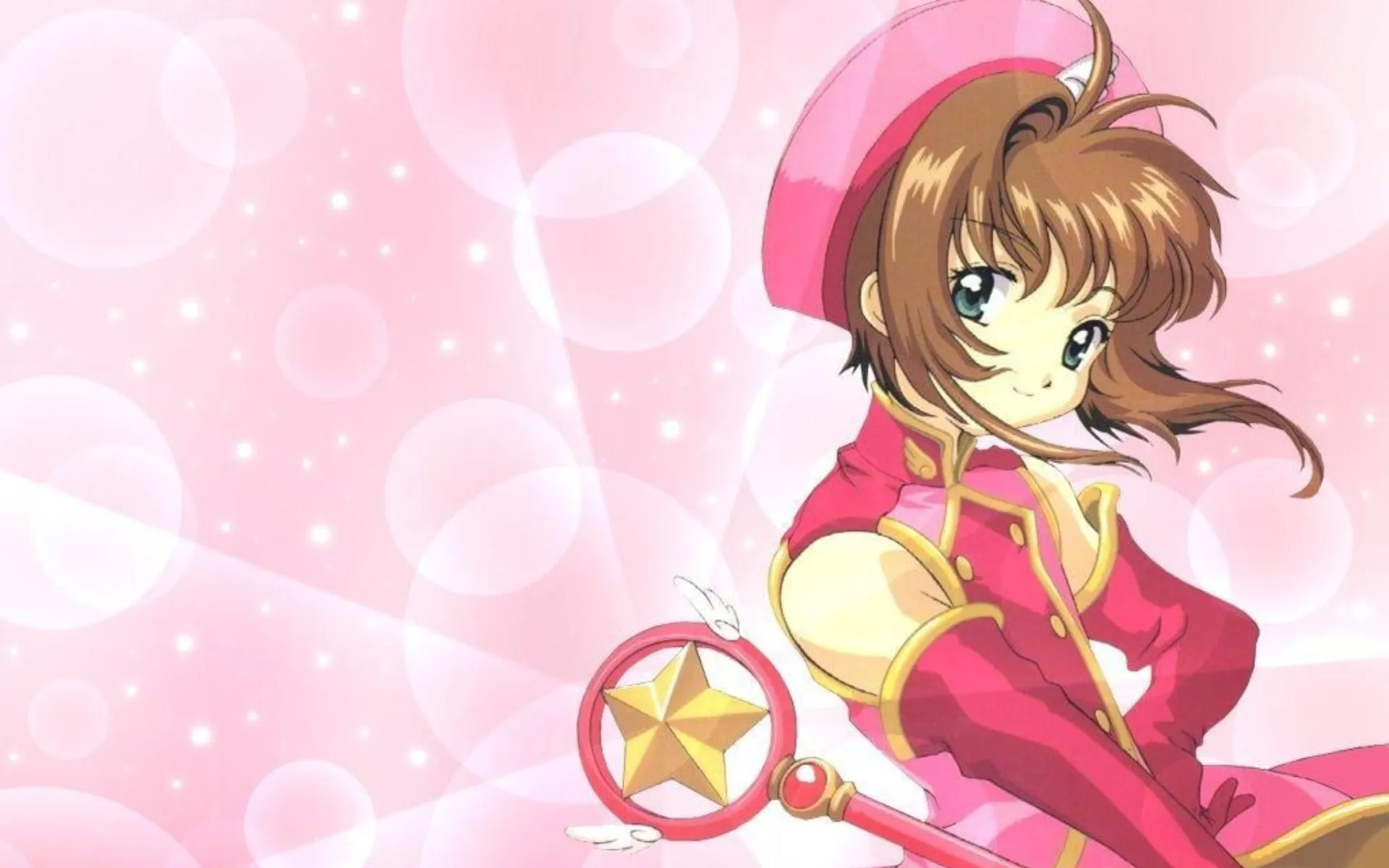 Portrait de Sakura dans sa tenue rose