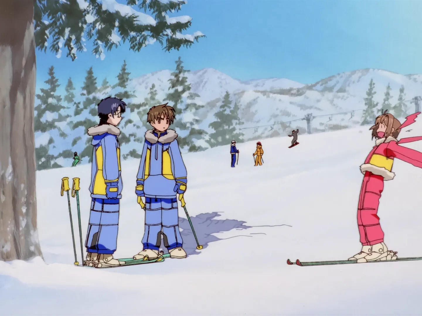 Sakura et le cours de ski enneigé — capture 3